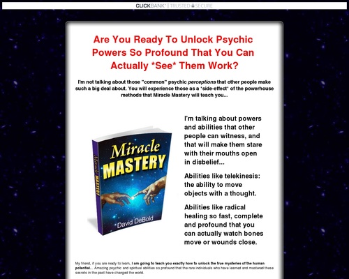 psyone x400 thumb Miracle Mastery - Extreme, *Physical* Psychic Abilities