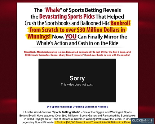 whalepicks x400 thumb The Whale Won $30+ Million Betting On Sports! $500 Monthly Recurring!