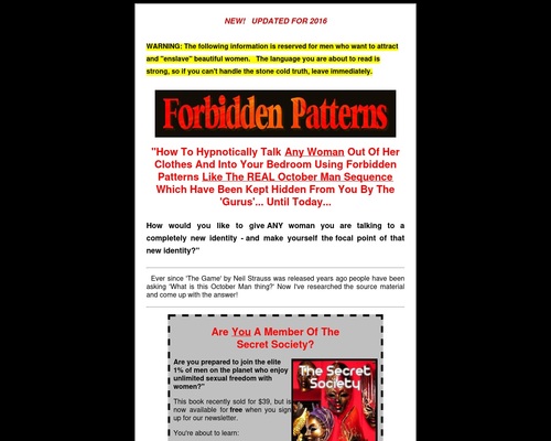 58993362 x400 thumb Forbidden Patterns - The October Man Sequence and more!