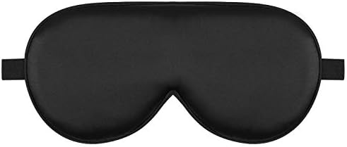Alaska Bear Sleep Mask Silk Eye Cover with Contoured Interior Design for Pressure-Free Comfort – Upgrade Over Thin Flat Shades (Black)