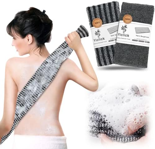 Yiclick 2 Pack Exfoliating Washcloth Towel – Body Scrubber Exfoliator, Loofah Sponge, Korean & Japanse & African Net Sponge Rag – Back Scrubber Washer for Use in Shower Bath Yiclick 2 Pack Exfoliating Washcloth Towel – Body Scrubber Exfoliator, Loofah Sponge, Korean & Japanse & African Net Sponge Rag – Back Scrubber Washer for Use in Shower Bath