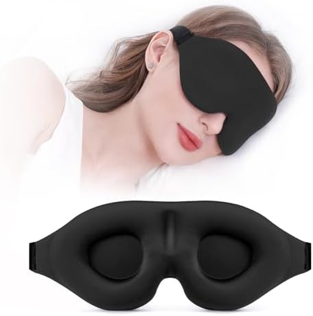 YIVIEW Sleep Mask for Side Sleeper, 100% Light Blocking 3D Sleeping Eye Mask, Soft Breathable Eye Cover for Women Men, Relaxing Zero Pressure Night Blindfold