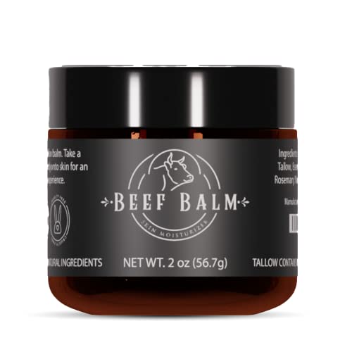 Beef Tallow Balm – Beef Tallow For Skin Care, Tallow Moisturizer, Face Cream, Lotion & Cream (Vanilla, Grass-Fed Tallow)
