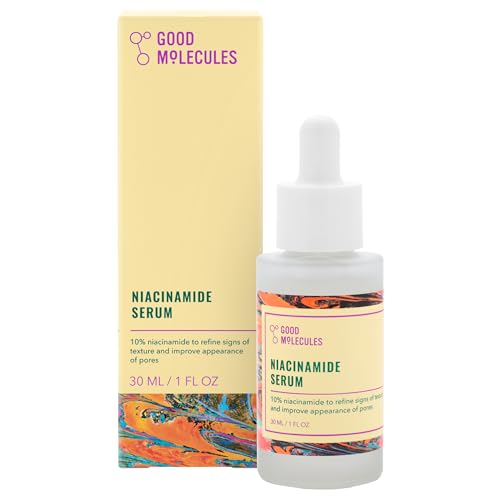 Good Molecules Niacinamide Serum – 10% Niacinamide Balancing B3 Facial Serum for Acne, Tone, Texture – Brightening and Hydrating Skincare for Face