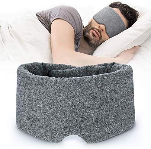 100% Handmade Cotton Sleep Mask Blackout – Comfortable & Breathable Eye Mask for Sleeping Adjustable Blinder Blindfold Airplane with Travel Pouch – Best Night Companion Eyeshade for Women Men Kid
