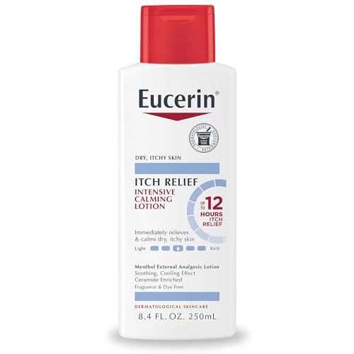 Eucerin Itch Relief Intensive Calming Lotion, Itch-Relieving Lotion for Sensitive Dry Skin, 8.4 Fl Oz Bottle