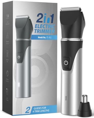REYOLL Body Hair Trimmer for Men-Electric Groin Groomer with Body Clippers, Nose Hair Clippers, USB C Charging, Travel Lock, Waterproof, Cut Leg, Chest, Armpit Hair, Gifts for Him
