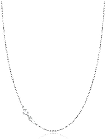 Jewlpire Solid 18k Gold Over 925 Sterling Silver Chain Necklace for Women, 1mm Cable Chain Necklace Sturdy & Shiny Women’s Chain Necklaces 14/16/17/18/20/22/24 Inch Jewlpire Solid 18k Gold Over 925 Sterling Silver Chain Necklace for Women, 1mm Cable Chain Necklace Sturdy & Shiny Women’s Chain Necklaces 14/16/17/18/20/22/24 Inch