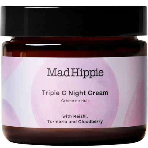 Mad Hippie Triple C Night Cream – Hydrating Face Moisturizer and Skin Brightening Face Cream for Women/Men, 3 Forms of Vitamin C, Anti-Aging Cream, 2.1 Oz + Skin Care Pillow Pack