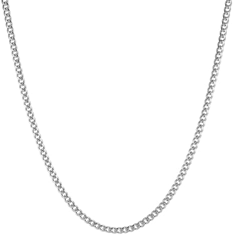 HZMAN Cuban Chain for Men 3.5mm/5mm/7mm/9mm Stainless Steel Men’s Gold Chain Silver Chain Diamond Cut Hip Hop Link Chains Necklace 16-30 Inch